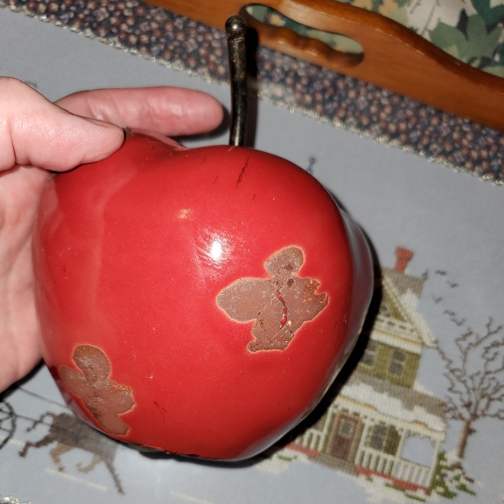 Unique Pottery Apple Accent Piece